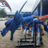 Tête de dragon robotique personnalisée dinosaure animatronique pour enfants en intérieur jouer pour l'aéroport et maison hantée
