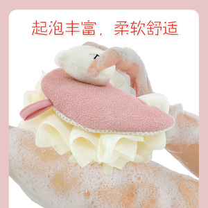 Cartoon Double Sided Bath Sponge Skin Friendly Absorbent Towel For Kids And Adults Oval Shape Sponge Material - Product Image 2
