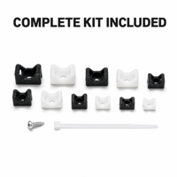 Support de fixation pour serre-câbles de type selle en nylon, support de fixation blanc/noir pour la gestion des câbles