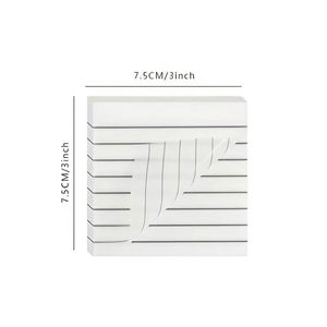 Waterproof 3x3 Inch PET Transparent <b>Memo</b> <b>Pad</b> Back-to-School Essential Clear Sticky Notes Translucent Lining Aesthetic School - Product Image 2