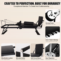Machine de Pilates Reformer Pliable Premium et Durable, Portable, Cadre en Fer Ajustable, pour la Santé et le Remodelage Corporel à Domicile