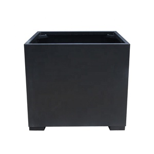Mueble urbano para exteriores, <span class=keywords><strong>jardineras</strong></span> de metal cuadradas <span class=keywords><strong>grandes</strong></span>, jardín exterior, parque, caja ancha de acero para plantas, macetas para exteriores - Product Image 2