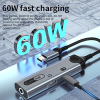 Adaptateur audio numérique Type C vers 3,5 mm avec charge rapide 60W, convertisseur casque Type-C vers 3,5 mm pour diffusion en direct