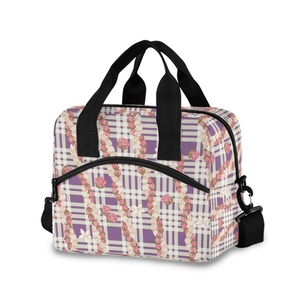 Sac isotherme réutilisable 15 L violet Palaka avec impression personnalisée Puakenikeni, sac à déjeuner Hawaï pour femmes et hommes - Product Image 1