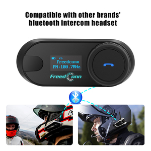 Casque de <span class=keywords><strong>moto</strong></span> FreedConn T-COM VB avec <span class=keywords><strong>kit</strong></span> interphone sans fil longue portée Full Duplex et radio FM - Product Image 1
