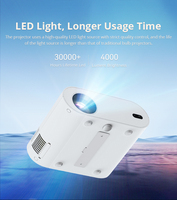 Mini vidéoprojecteur 1080P compatible 4K, Android 11, Pico, courte focale, portable, extérieur, LED, 4000 lumens, projection 3m