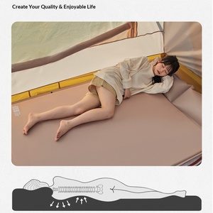 Materasso ad aria gonfiabile automatico in tessuto Oxford per 1-2 persone, design moderno pieghevole, resistente all'umidità, portatile per esterni - Product Image 6