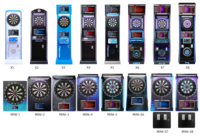 Machine de jeu de fléchettes électronique numérique à monnayeur, en métal, avec interface en anglais, pour salle d'arcade sportive, vente directe usine, économique