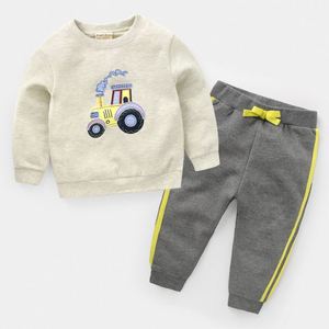 Wholesale Boys Cotton Cartoon Colorful Sweat Long Sleeves and Long <b>Pants</b> Suits Set - Product Image 5