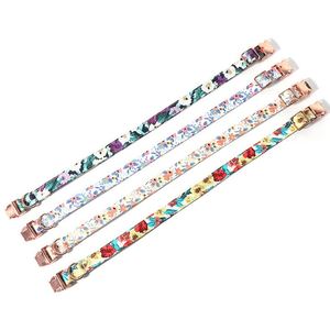 Collar para Perro con Estampado Floral y Lazo, Collar Ajustable y Suave para Mascotas con Hebilla Metálica en Forma de Serpiente para Perros Pequeños y Medianos, Gatos, Venta al por Mayor - Product Image 4