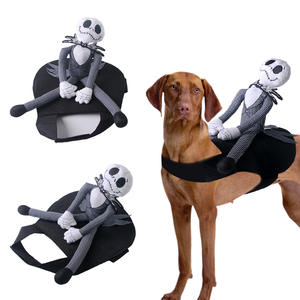 Kostum hewan peliharaan Halloween pakaian berkuda musim dingin untuk anjing dan kucing desain poliester padat untuk tipuan atau suguhan - Product Image 1
