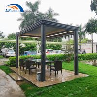 3 x 4 m 3 x 5 m 3 x 6 m aluminium-pavillon zelt lamellendach pergola mit led-lichtern und rollos für hotel