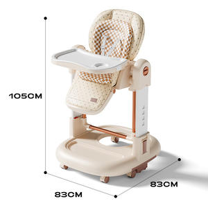 3 In 1 Babyvoedingsstoel En Opvouwbare Draagbare Multifunctionele Verstelbare Kinderstoel Voor Babyvoeding - Product Image 2