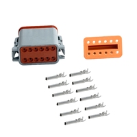 Conector Eléctrico Automotriz Deutsch DT06-12S DT04-12P de 12 Pines, Gris, Macho y Hembra, a Prueba de Agua