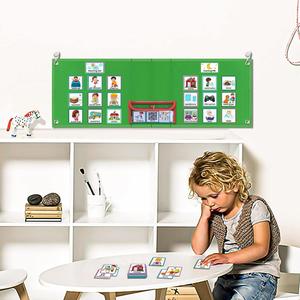 Tableau de planification visuel mural pliable multifonctionnel en feutre, cinq couches, pour la routine quotidienne des enfants, 68x24cm, design moderne - Product Image 5