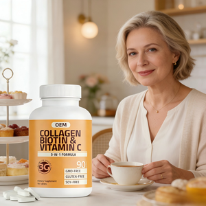 Comprimés de collagène en peptides <span class=keywords><strong>3000</strong></span> <span class=keywords><strong>mg</strong></span> avec biotine et vitamine C, antioxydants, marque privée OEM, favorisent la santé des cheveux, de la peau et des ongles - Product Image 6