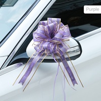 Décoration de voiture de mariage : filet floral, nœud papillon, lettres en plastique, nœud paresseux, décoration de rétroviseur, grande boule, décoration d'escalator