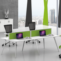 Cadre de table de conférence moderne à six pieds, base évasée en alliage d'aluminium, quincaillerie de mobilier sur mesure pour poste de travail Xinhao ZT-002