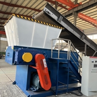 Broyeur de blocs KAIDI, broyeur automatique à un seul arbre pour le recyclage du plastique, 22 kW, fonctionnement silencieux, pompe à engrenages portable