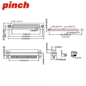 Connecteur DB15 à 15 broches mâle/femelle à souder avec vis de fixation et broches à riveter - Product Image 2