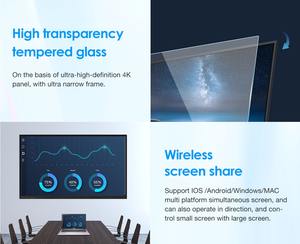 Usine directe interactive tableau blanc électronique intelligent LED conception de <span class=keywords><strong>lunette</strong></span> mince résolution <span class=keywords><strong>4K</strong></span> UHD salle de classe en ligne multimédia - Product Image 2