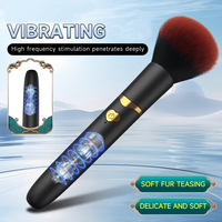 Diskreter Mini-Vibrator für Frauen in Make-up-Pinsel-Form – Tragbarer G-Punkt- und Klitoralvibrator für Erotikartikel