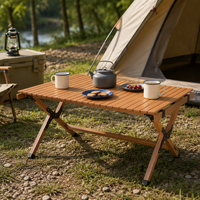 Table de camping pliable portable en alliage d'aluminium, table de pique-nique extérieure légère, mobilier de montagne