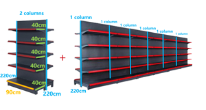 מחיר נהדר על עיצוב חדש זוגי גונדולה סופרמרקט מתלה סופר - Product Image 3