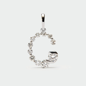 Colliers pendentifs FUAMAY CZ avec lettres pavées, en argent 925 plaqué or 18 carats/rhodium, personnalisables haut de gamme en gros - Product Image 6