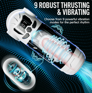 Masturbateur masculin réaliste en silicone souple avec contrôle par application, aspiration, vibration, fonction vocale et poussée télescopique automatique - Product Image 2