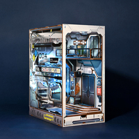 IIECREATE SL-15 bricolage Miniature maison livre Nook 3D Puzzle en bois décoration Alien Hub éducatif Mini jouet