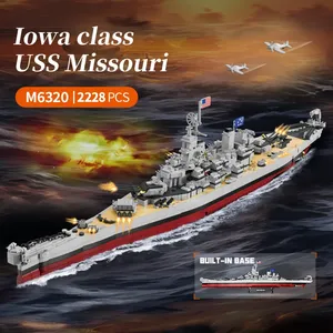 Kit de construction de navire de guerre USS <span class=keywords><strong>Missouri</strong></span> de 2228 pièces - Grand modèle de navire de guerre pour adultes, jouet de construction en plastique M6320 - Product Image 3