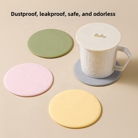 Sous-verre en silicone au design moderne avec isolation thermique, résistant à la chaleur, anti-poussière, couvre-tasse