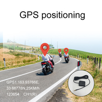 Caméra d'action avec carte SIM 4G LTE, étanche, Full HD 1080P, double objectif avant et arrière, caméra DVR 2 canaux pour moto