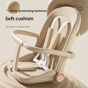 Китайская компактная складная детская коляска с рамой из алюминиевого сплава, двусторонняя система толкания, грузоподъемность 15 кг, увеличенный капюшон, 4 колеса - Product Image 4