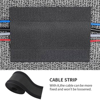 Protector de Cables Autoadhesivo para Alfombras, Correa de Gancho y Bucle Cortable, Protector de Cables para el Hogar y la Oficina, Organizador de Cables