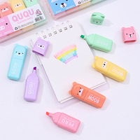 Ensemble de stylos surligneurs obliques Doit Mini, 6 couleurs, boîte cadeau, protection des yeux pour les élèves, marqueur LEDger, stylo à dessin en plastique