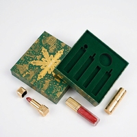 Coffret Cadeau Cosmétique de Luxe Biodégradable Personnalisé 2026 pour Crème Visage et Rouge à Lèvres – Boîte Rigide en Papier avec Inserts