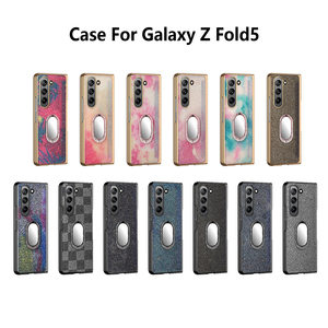 PC placcato in oro rosa per <span class=keywords><strong>Samsung</strong></span> <span class=keywords><strong>Galaxy</strong></span> Z Fold 5 Ring Case Full Protective con custodia ad anello per <span class=keywords><strong>Samsung</strong></span> Z Fold 5 Case - Product Image 3