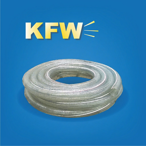 Tuyau en PVC avec armature en acier 3/4 pouce KEMANFLEX, flexible, pour le transfert d'eau, d'huile et de poudre, pour usage industriel et agricole - Product Image 1