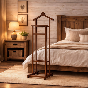 Porte-vêtements en <span class=keywords><strong>bois</strong></span> massif fait main pour chambre à coucher, support de rangement moderne pour costumes, organisateur de vêtements en <span class=keywords><strong>bois</strong></span> - Product Image 3