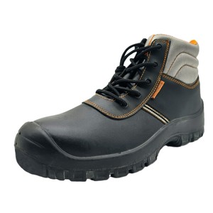 Zapatos de Seguridad y Trabajo para Hombre de Alta Calidad, Antideslizantes, con Suela Aislante, Antiaplastamiento, Antipinchazos, de Cuero Vacuno Genuino, Color Negro - Product Image 1
