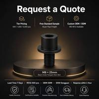 Vis à tête hexagonale à embase cylindrique ISO7380 M4/M5/M6/M8/M10/M12 en acier au carbone, oxyde noir, classe 10.9, directement de l'usine, CE RoHS ISO9001