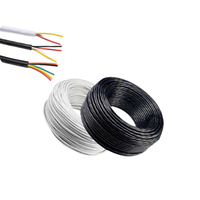 Kabel listrik LED UL2464 5X18AWG kawat kepang keluar putih untuk aplikasi pencahayaan terang