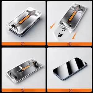 Protector de Pantalla de Vidrio Templado 9H con Privacidad Anti-Espía y Funda con Eliminación Automática de Polvo para iPhone 17 Air 16 15 14 13 12 Pro Max Plus - Product Image 4