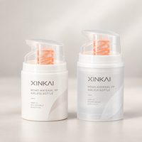 Flacon pompe sans air en PP monomatériau 30-200 ml, emballage cosmétique recyclable pour lotion, crème pour le visage, sérum, soins de la peau
