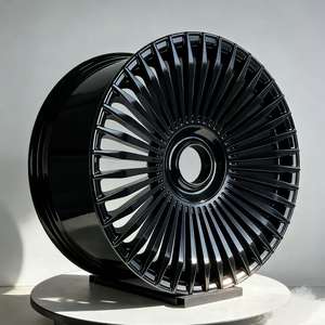 Rines de aleación pulidos en negro brillante de 20 y 22 pulgadas con <span class=keywords><strong>PCD</strong></span> 5x130 compatibles con <span class=keywords><strong>Porsche</strong></span> Cayenne <span class=keywords><strong>Macan</strong></span> - Product Image 4