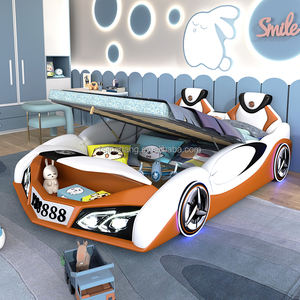 JINS Mobilier de chambre à coucher moderne pour enfants Lits rembourrés pour enfants Berceaux pour enfants Lit d'auto pour enfants Garçon - Product Image 2