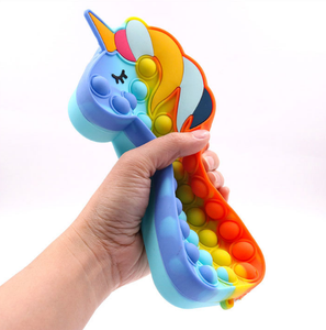 Silicon pencil case Popit pencil bag press release fidget pen bag for kids silicon phone case