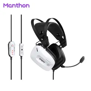 USB Wired ANC 7.1 Dj Stereo Surround Headphone Gaming Headset With Volume Control RGB Noise Cancelling Mic For Ps4 XBOX